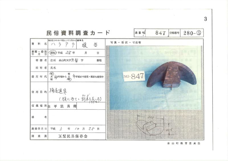 地方名:ハラアテ