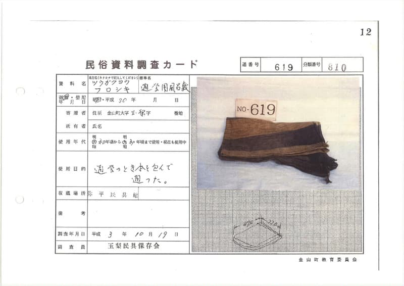 地方名:ツウガクヨウフロシキ