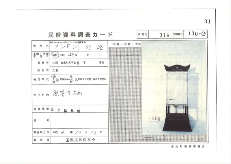 地方名:アンドン