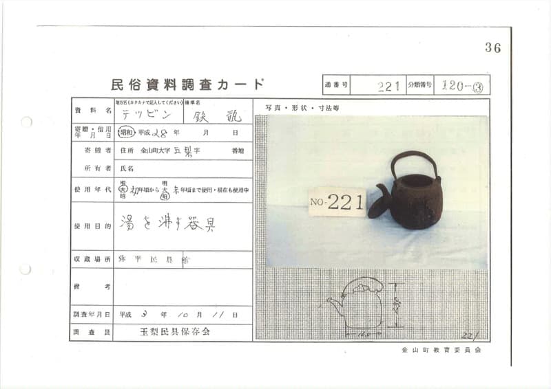 地方名:テツビン