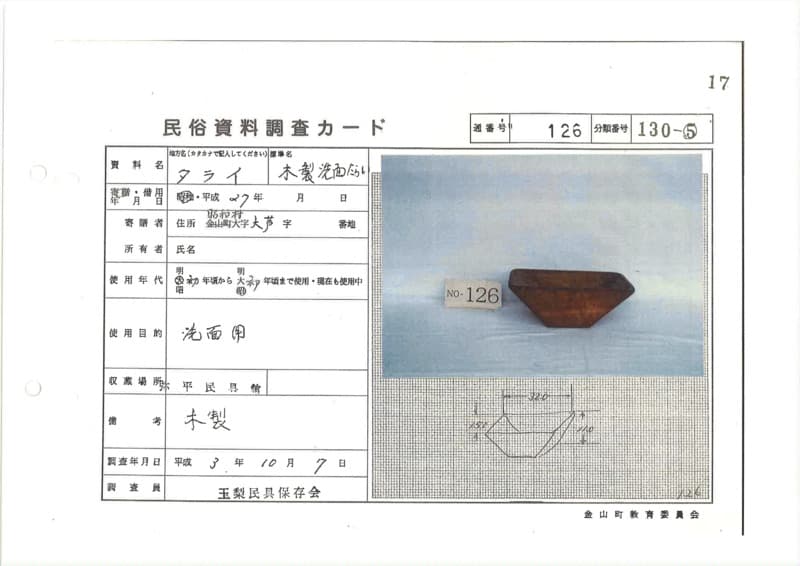 地方名:タライ