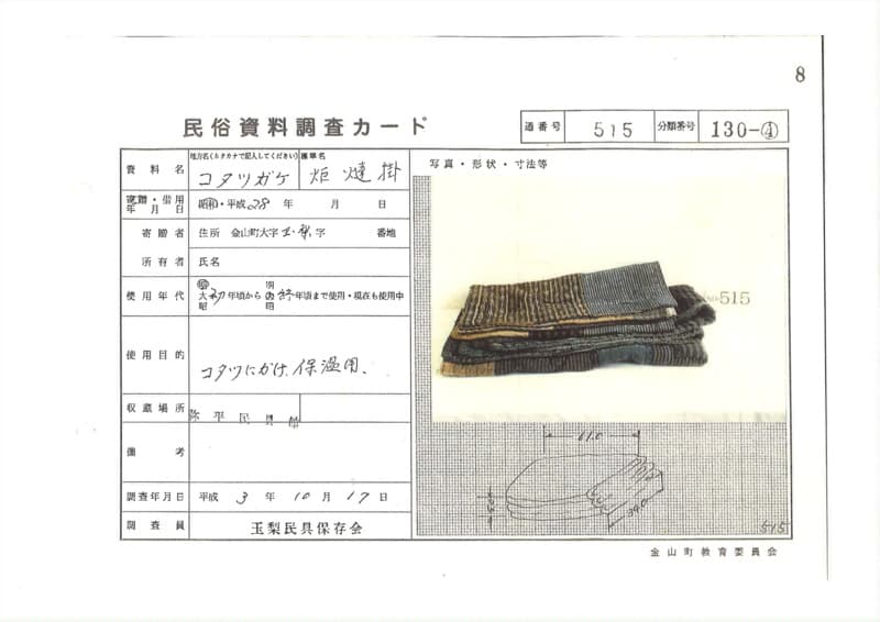 地方名:コタツガケ