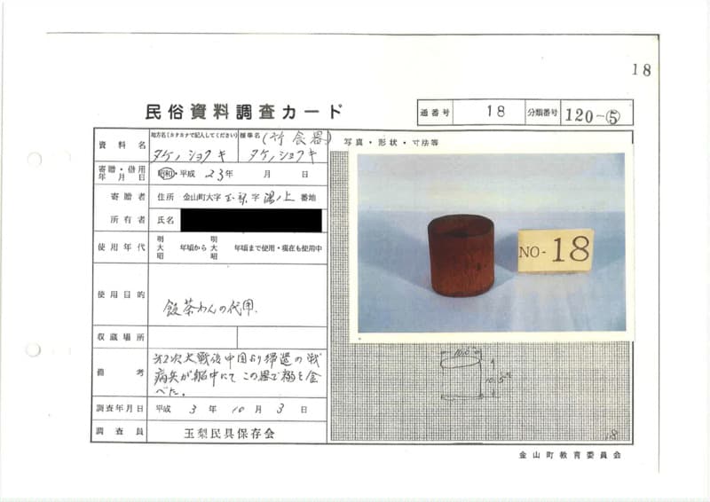 地方名:タケノショクキ