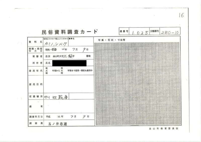 地方名:カミノシバケ