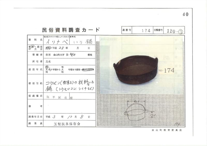 地方名:イリナベ