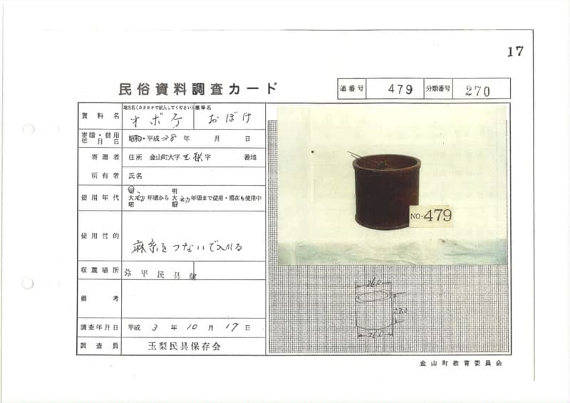 地方名:オボケ