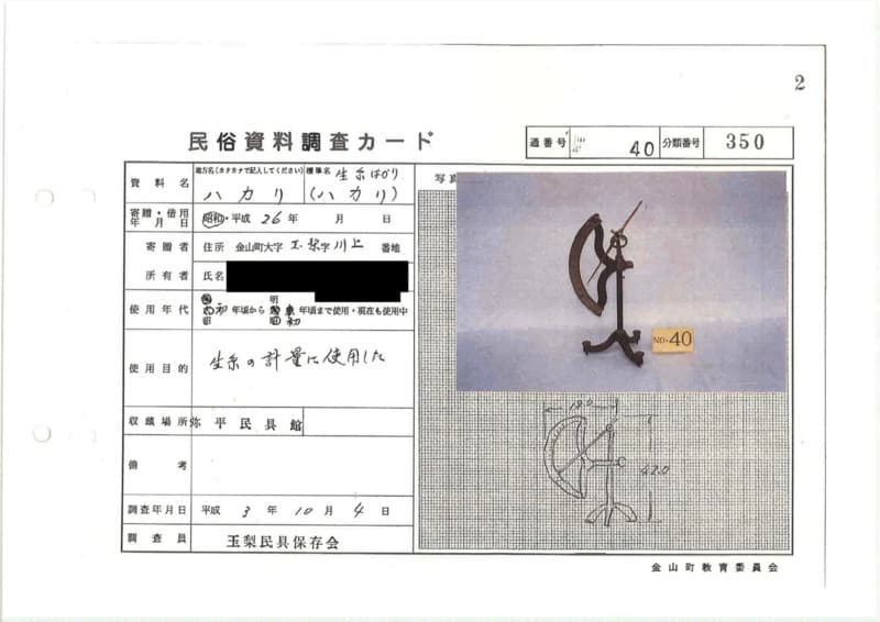 地方名:ハカリ