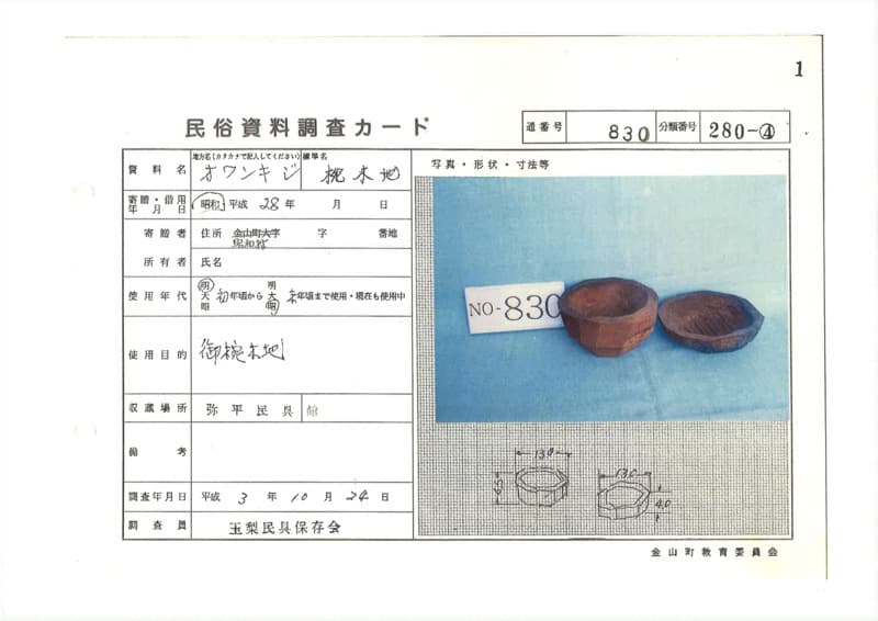 地方名:オワンキジ