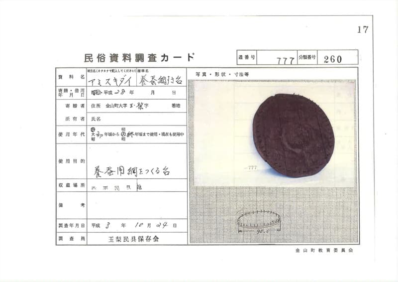 地方名:アミスキダイ