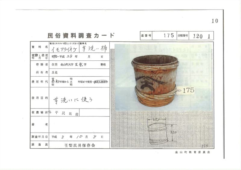 地方名:イモアライオケ