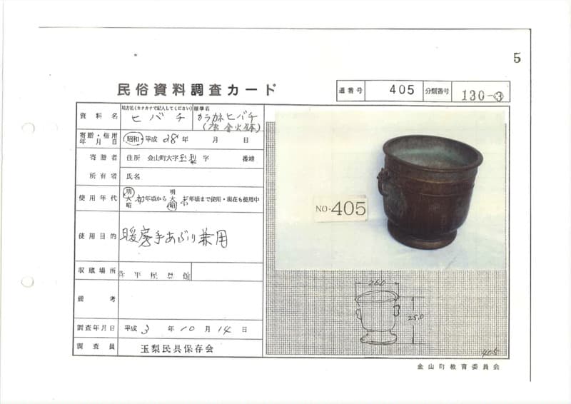 地方名:ヒバチ