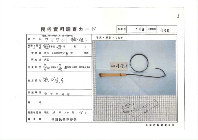 地方名:ワマワシ