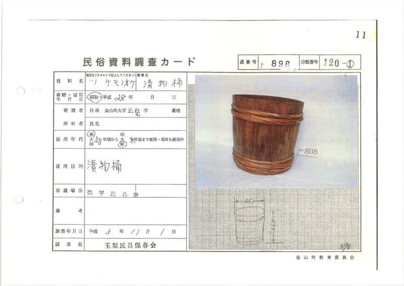 地方名:ツケモノオケ