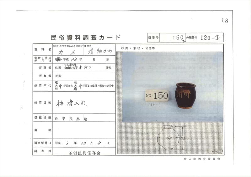 地方名:カメ