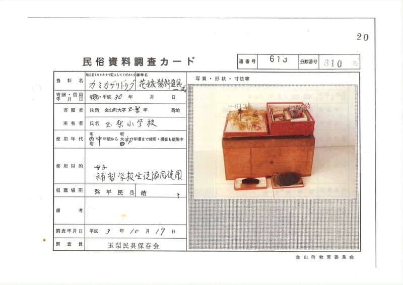 地方名:カミカザリドウグ