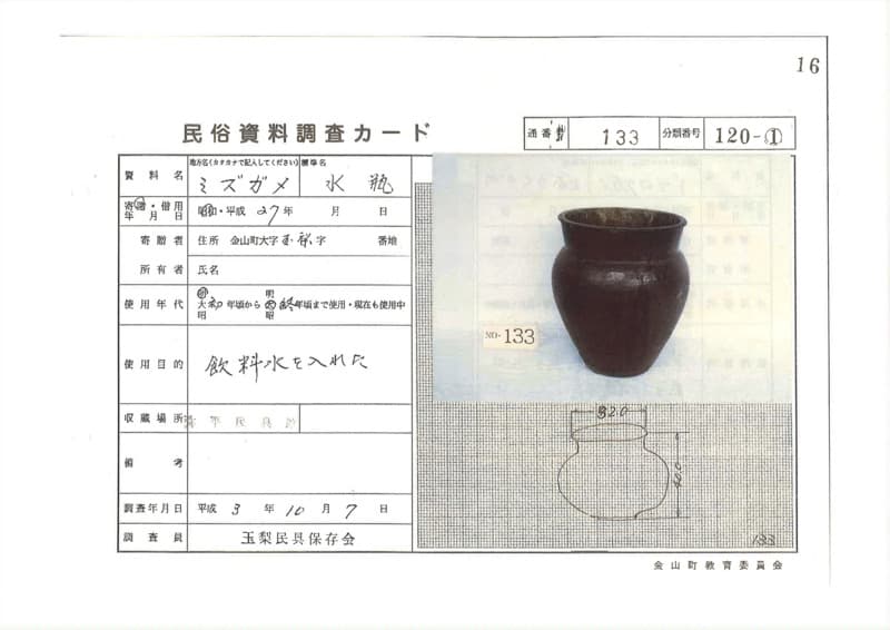 地方名:ミズガメ