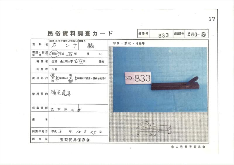 地方名:カンナ
