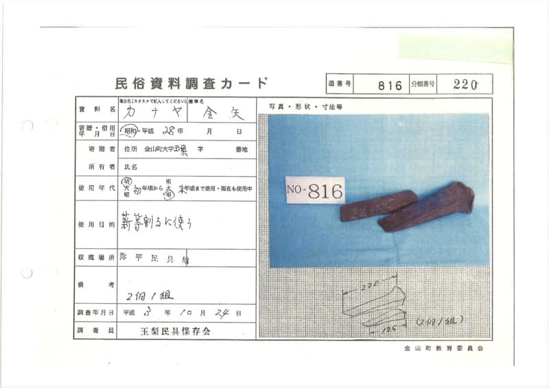 地方名:カナヤ