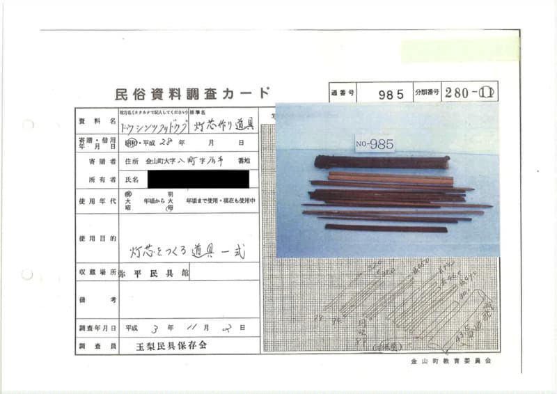 地方名:トウシンツクリドウグ