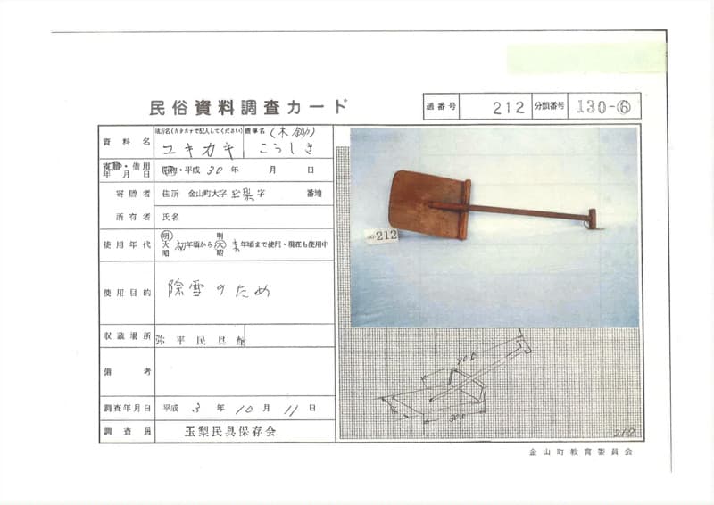 地方名:ユキカキ