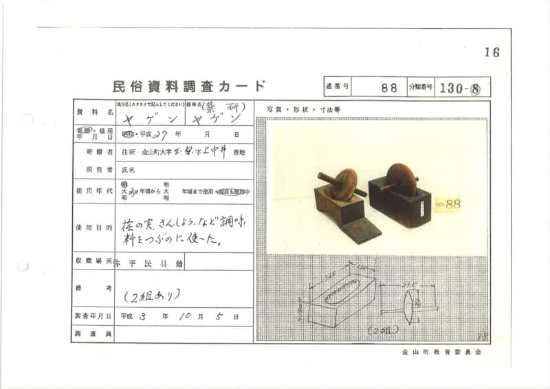 地方名:ヤゲン