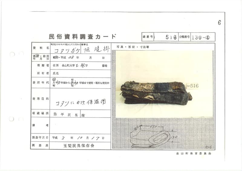 地方名:コタツガケ
