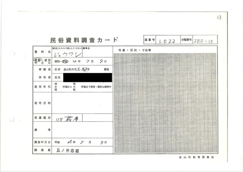 地方名:ジョウワシ