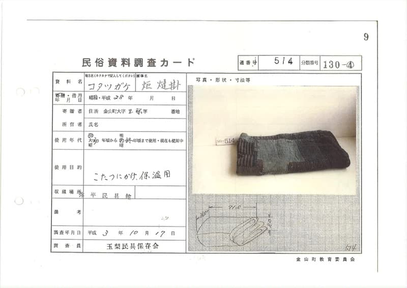 地方名:コタツガケ