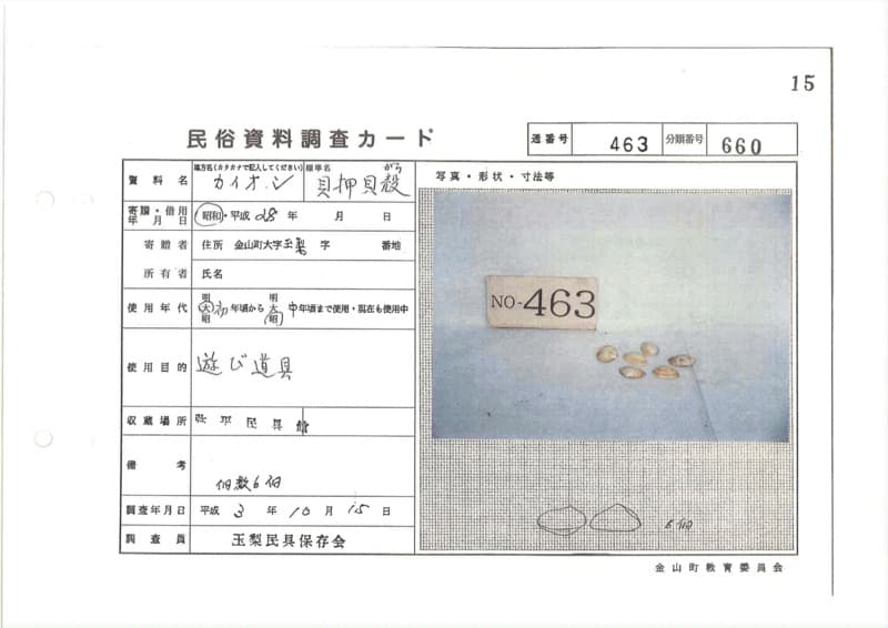 地方名:カイオシ